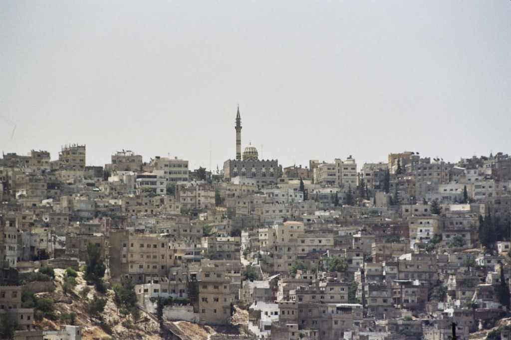 View of the Abu Darwish Mosque and Amaan from the Citadel.